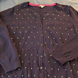 Talbots Navy and multiple color Sweater